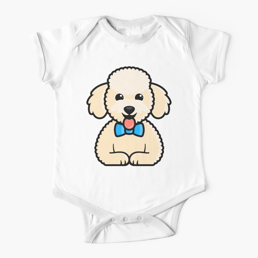 Body Para Bebe Perro Lindo Caniche Crema Macho De Pethoodnation Redbubble