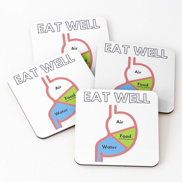 Item preview, Eat Well - 1/3 Air, 1/3 Food, 1/3 Water designed and sold by wakluz90.