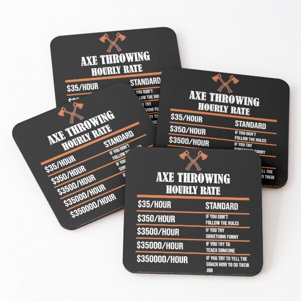 Item preview, Axe Throwing Hourly Rate Dark designed and sold by funnierthanthou.