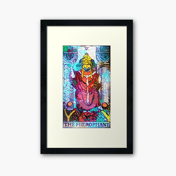 The Hierophant- Tarot - colorful new variant Framed Art Print
