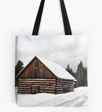 Pioneer Barn - Winter Tote Bag