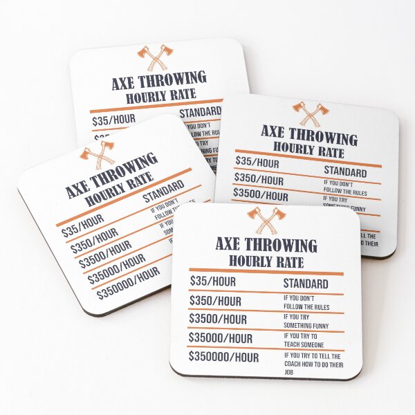 Item preview, Axe Throwing Hourly Rate Light designed and sold by funnierthanthou.