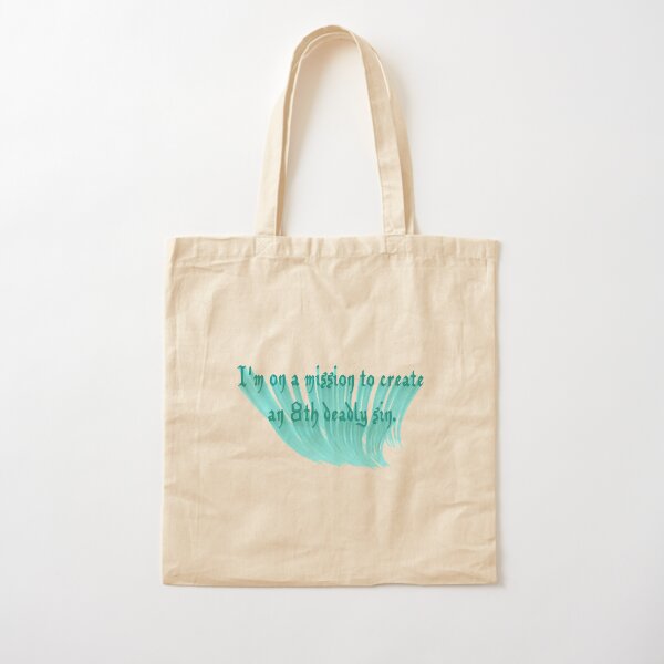 Create New Deadly Sin Dark Humor Word Art Cotton Tote Bag