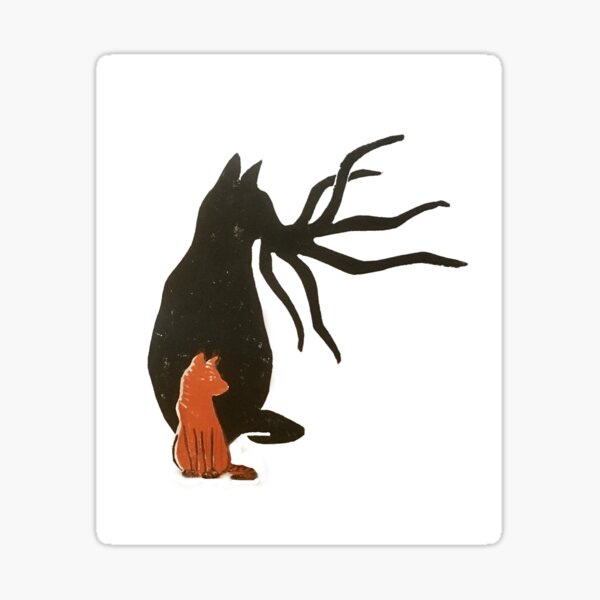 Goose the Flerken block print Sticker