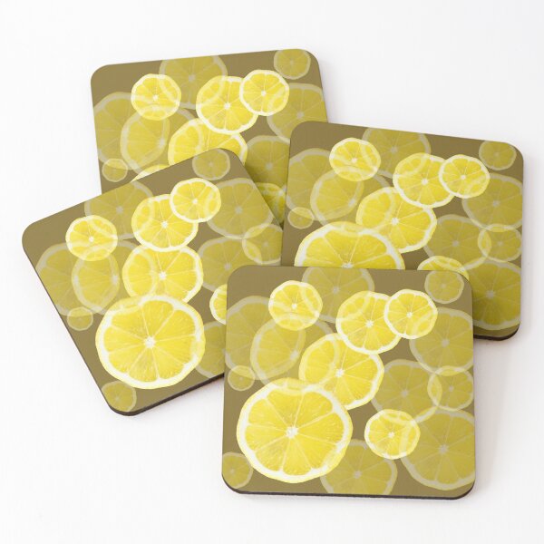 Item preview, SLICED LEMONS NUTMEG COLOR ABSTRACT designed and sold by sharlesart.