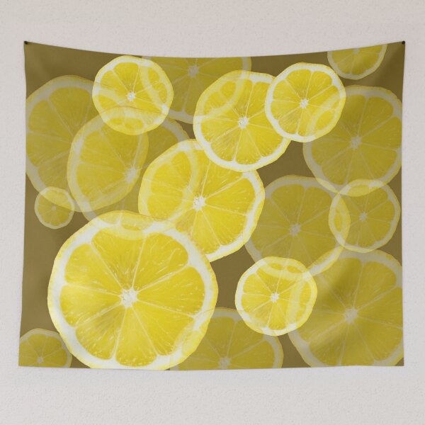 Item preview, SLICED LEMONS NUTMEG COLOR ABSTRACT designed and sold by sharlesart.