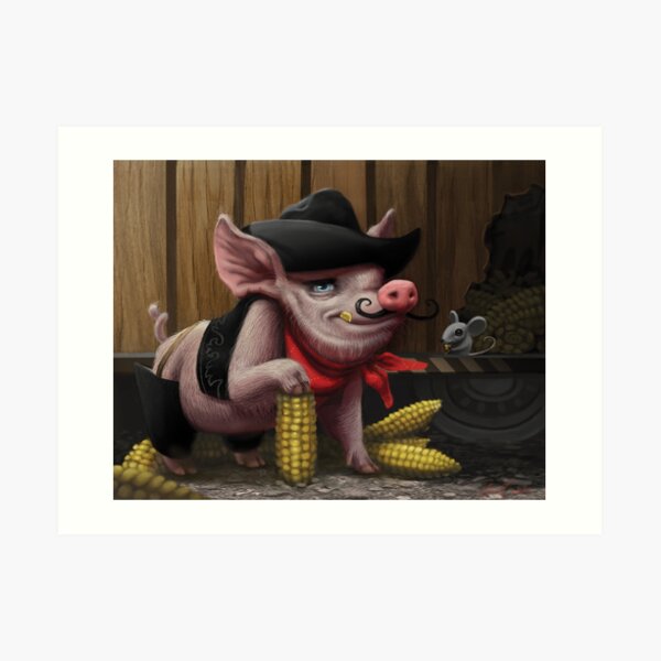 Pig Bandit Trikes Again! Art Print