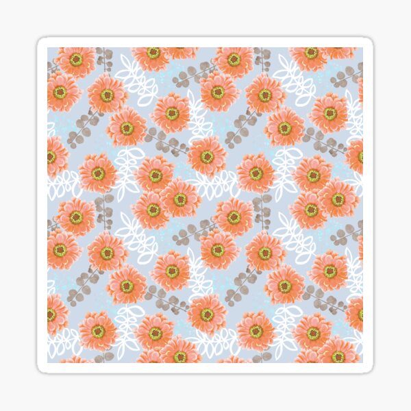 Blumen in orange Sticker