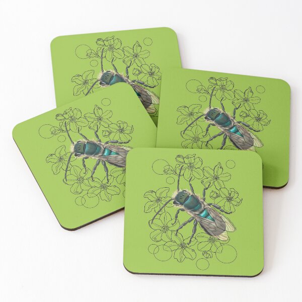 Item preview, Blue, Orchard, Mason Bee Doodle designed and sold by mernstw.