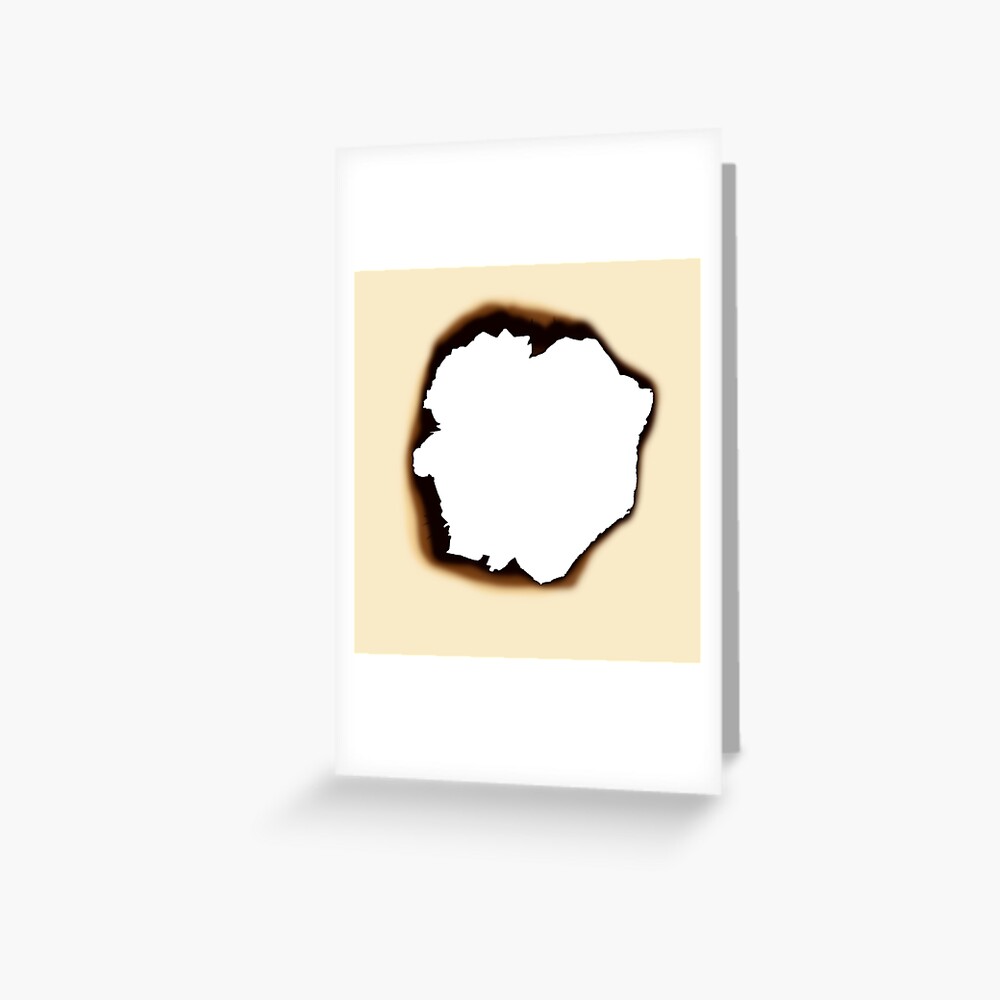 Burnt Hole Greeting Card