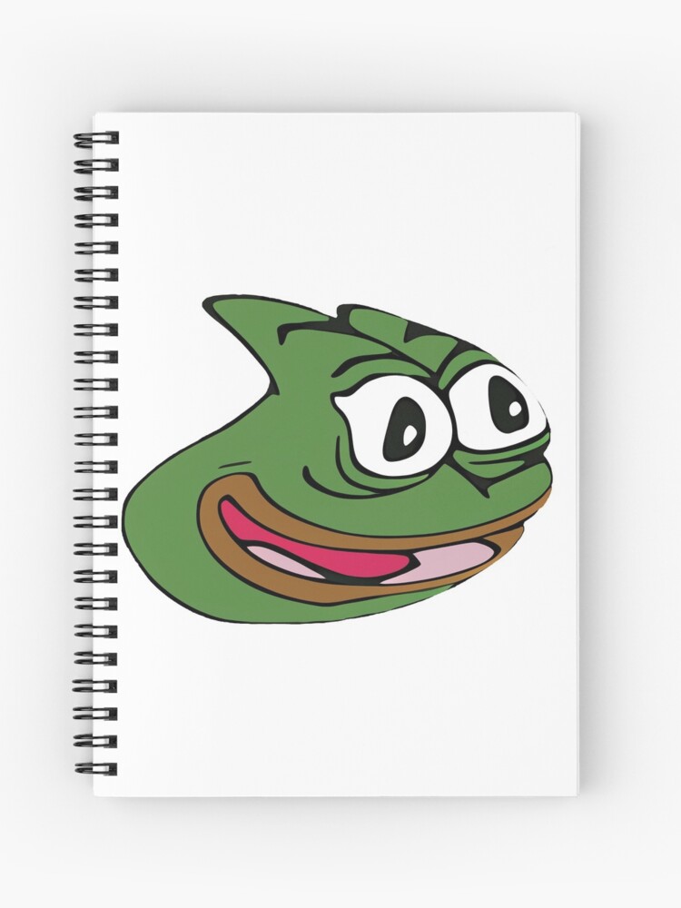 Pepega in HD Twitch Emote  Spiral Notebook for Sale by Reboot Designs