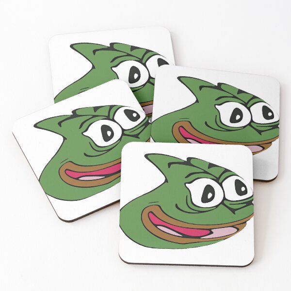 Pepega in HD Twitch Emote Coasters (Set of 4)