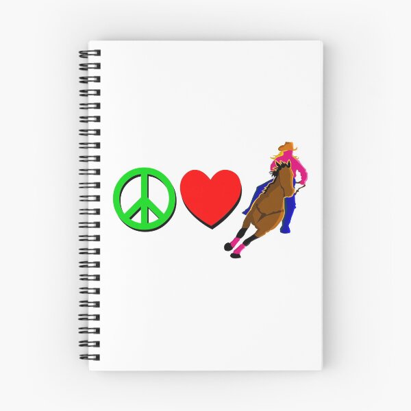 Item preview, PEACE LOVE BARREL RACING designed and sold by GorillaFarm.
