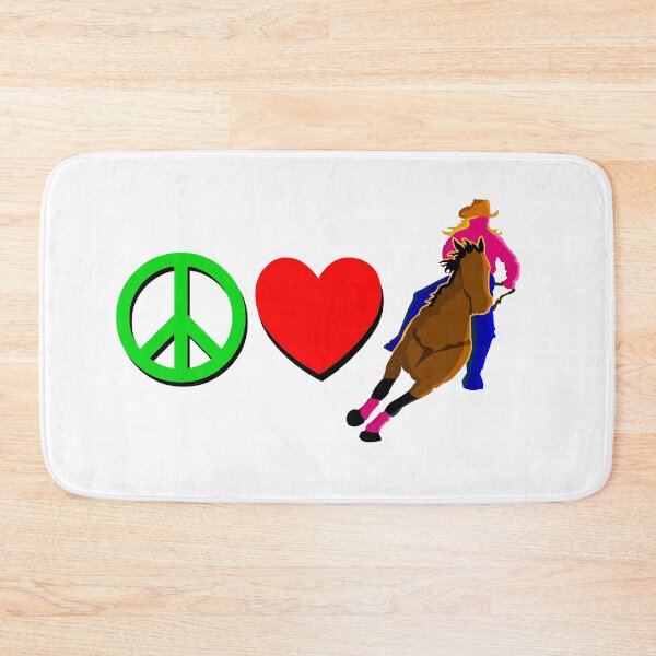 Item preview, PEACE LOVE BARREL RACING designed and sold by GorillaFarm.