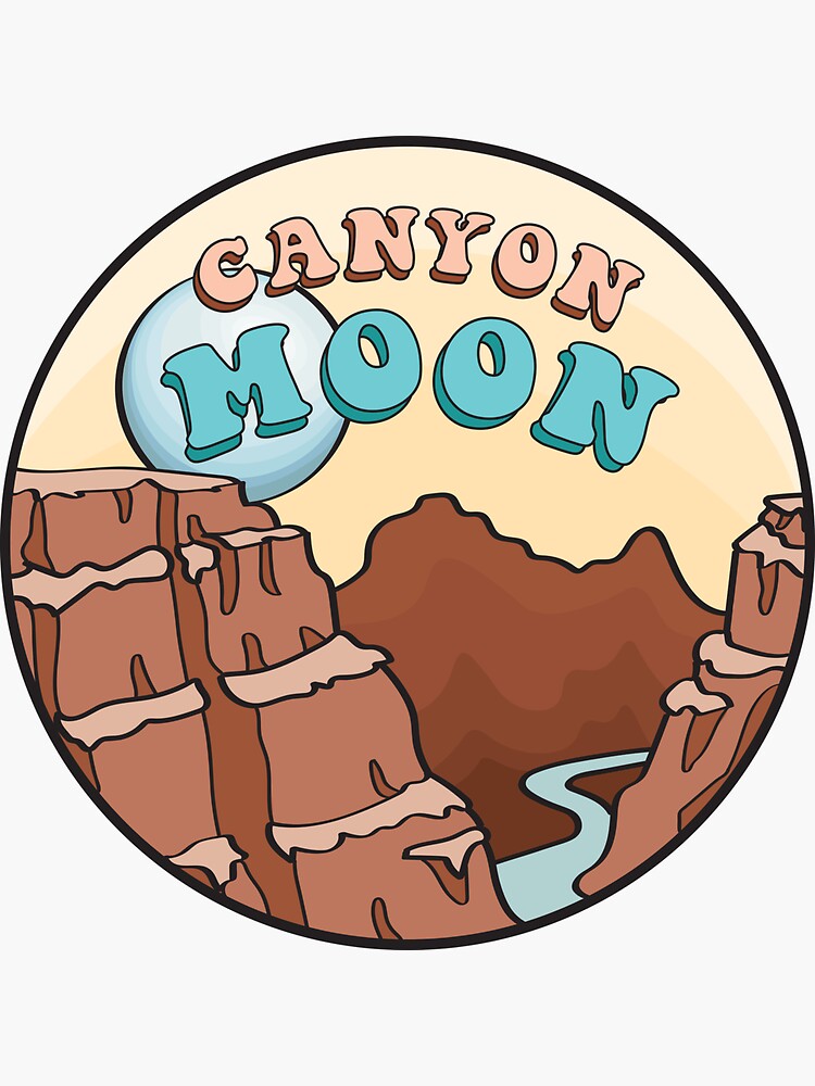 "canyon moon" Sticker for Sale by sandraobrien | Redbubble