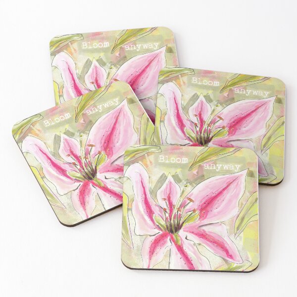 Item preview, Stargazer Lily-Bloom Anyway-Inspiring Message Design designed and sold by Clare Walker.