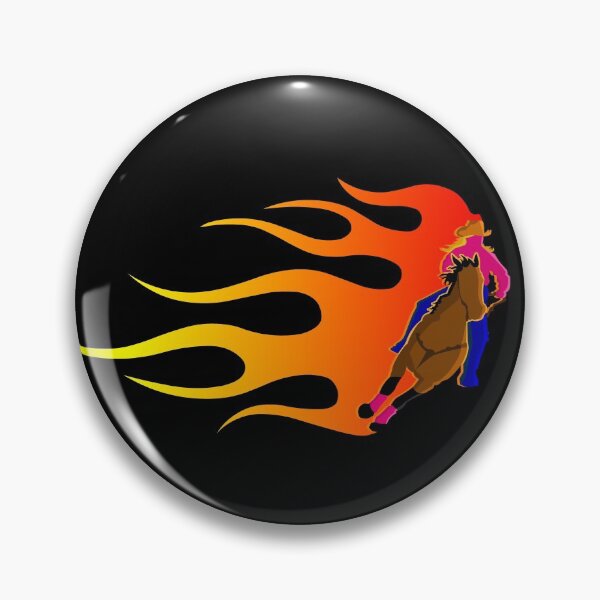 Item preview, BARREL RACER WITH FLAMES designed and sold by GorillaFarm.