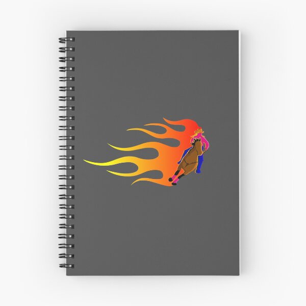 Item preview, BARREL RACER WITH FLAMES designed and sold by GorillaFarm.