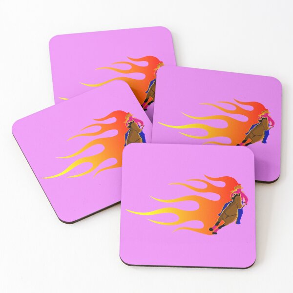 Item preview, BARREL RACER WITH FLAMES designed and sold by GorillaFarm.