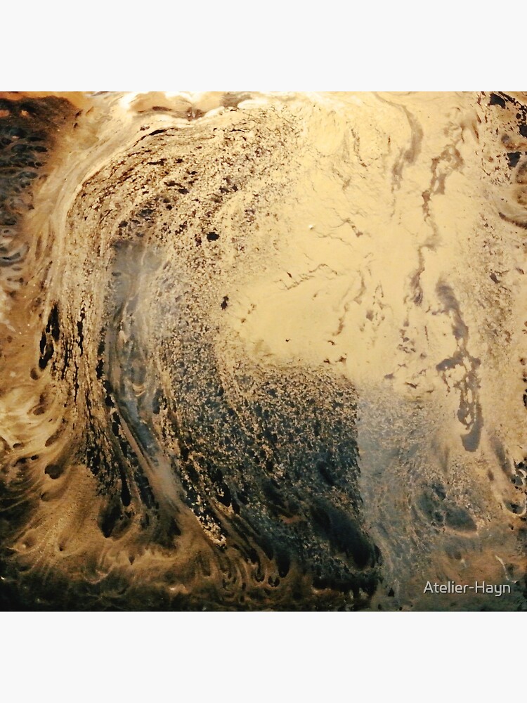 Golden Middle 2, Resin Art, Resin, Epoxy Resin, Fluid Art Art