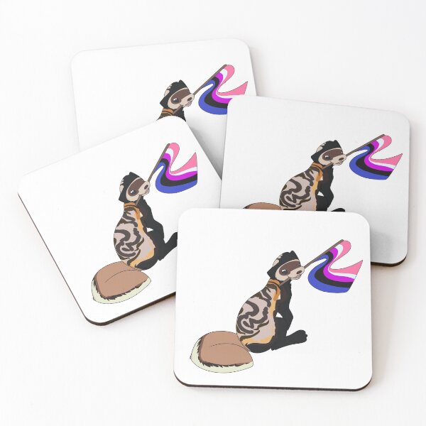 Item preview, LGBT+ Marbled Polecat - Genderfluid designed and sold by DovahCourts.