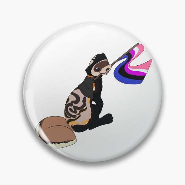 Item preview, LGBT+ Marbled Polecat - Genderfluid - Binder designed and sold by DovahCourts.