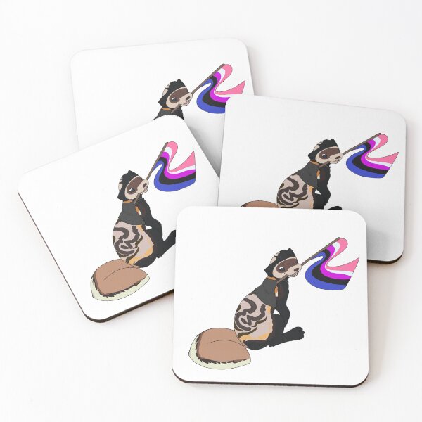 Item preview, LGBT+ Marbled Polecat - Genderfluid - Binder designed and sold by DovahCourts.