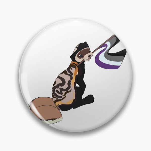 Item preview, LGBT+ Marbled Polecat - Asexual designed and sold by DovahCourts.