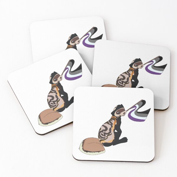 Item preview, LGBT+ Marbled Polecat - Asexual designed and sold by DovahCourts.