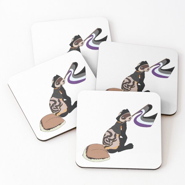 Item preview, LGBT+ Marbled Polecat - Asexual - Binder designed and sold by DovahCourts.