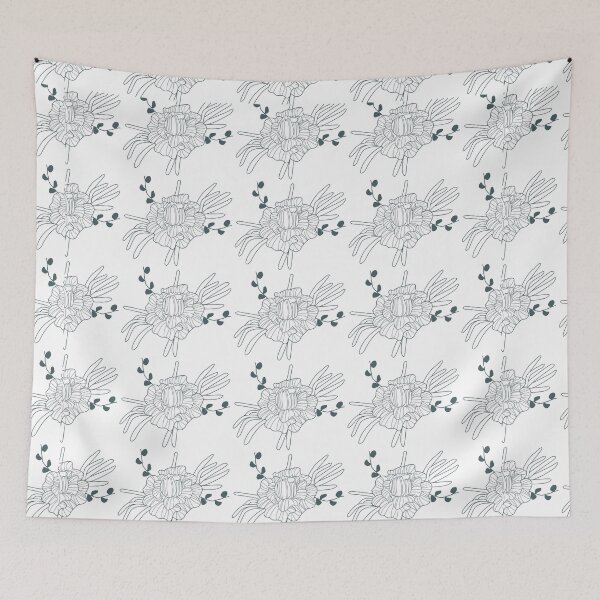 Item preview, Black and White Flower Pattern  designed and sold by stayhella.
