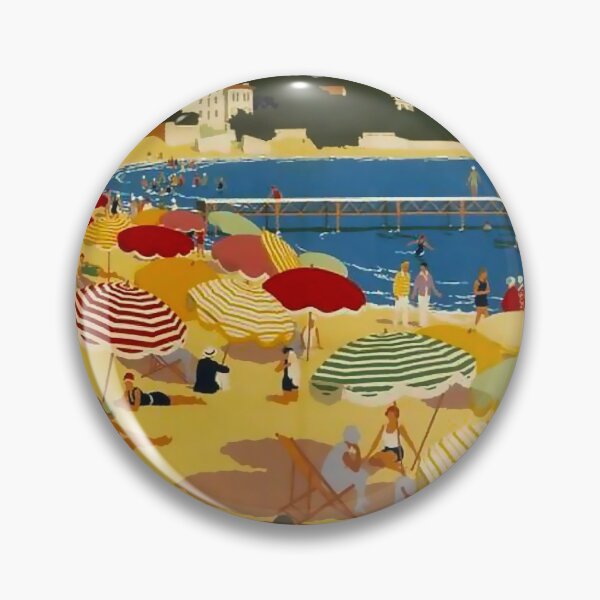 Item preview, The Summertime French Riviera vintage travel poster designed and sold by stickart-marek.