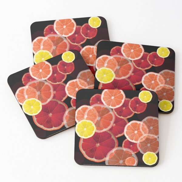 Item preview,    SLICED LEMONS & ORANGE CITRUS BLACK COLOR ABSTRACT  ART  designed and sold by sharlesart.
