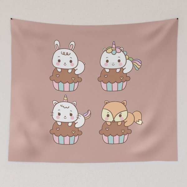 Item preview, Cute Animals Cupcakes designed and sold by kawaiistudio.