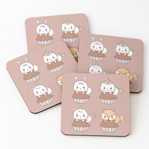 Item preview, Cute Animals Cupcakes designed and sold by kawaiistudio.