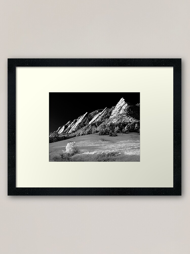 Alternate view of Flatirons In Infrared Framed Art Print