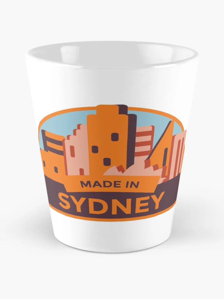 Thumbnail 2 of 4, Coffee Mug, Made In Sydney Sticker designed and sold by RajaGraphica.