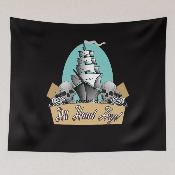 Item preview, Pirate Ship with skulls and roses designed and sold by Green Corner.