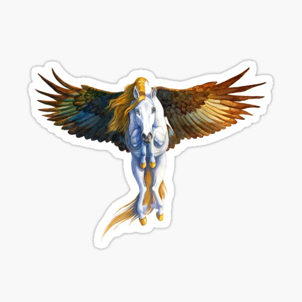 The Golden Troupe Aspa Horse and Morgh Eagle Flight Sticker