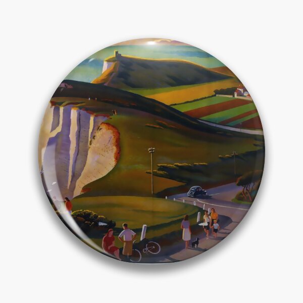 Item preview, Downland Rambles vintage travel poster designed and sold by stickart-marek.