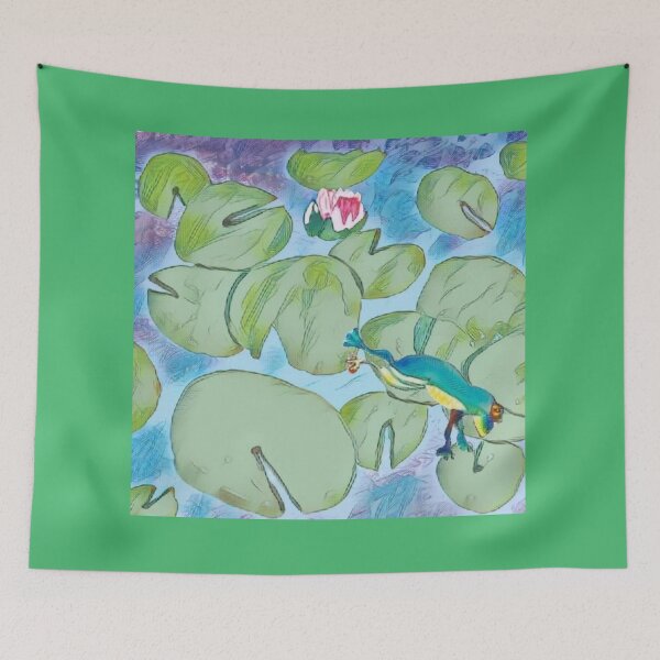 Item preview, Frog Leap On Lily Pads designed and sold by pinkyjainpan.