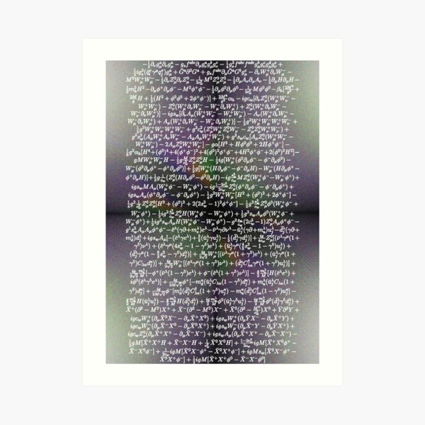 "Standard Model Lagrangian" Art Print by lasarack | Redbubble