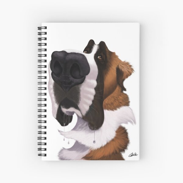 Saint Bernard Caricature Spiral Notebook