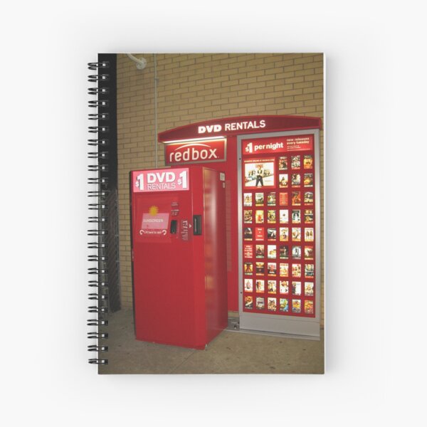 Redbox, red, box, display advertising Spiral Notebook