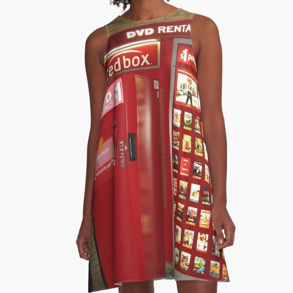 Redbox, red, box, display advertising A-Line Dress