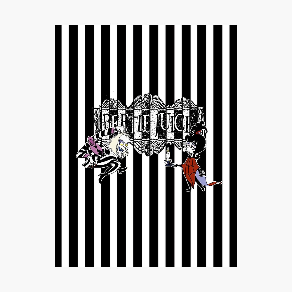 Beetlejuice And Lydia B F F F Fs Forever Cartoon Print Poster By Faerendipity Redbubble