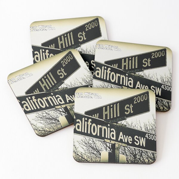 Item preview, SW Hill & California Avenue SW, West Seattle, WA SIGNATURE by Mistah Wilson designed and sold by The Street Sign Store.