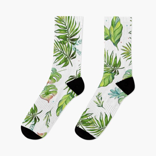 Item preview, Tropical Palm with Blue Flowers Pattern  designed and sold by MaplewoodMerch.