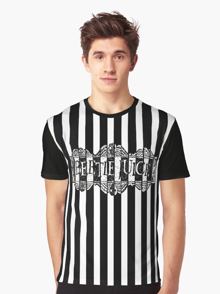 Black and White Beetlejuice T-shirt Sale by faerendipity | Redbubble | graphic t-shirts - lydia deetz graphic t-shirts - cartoons graphic t-shirts