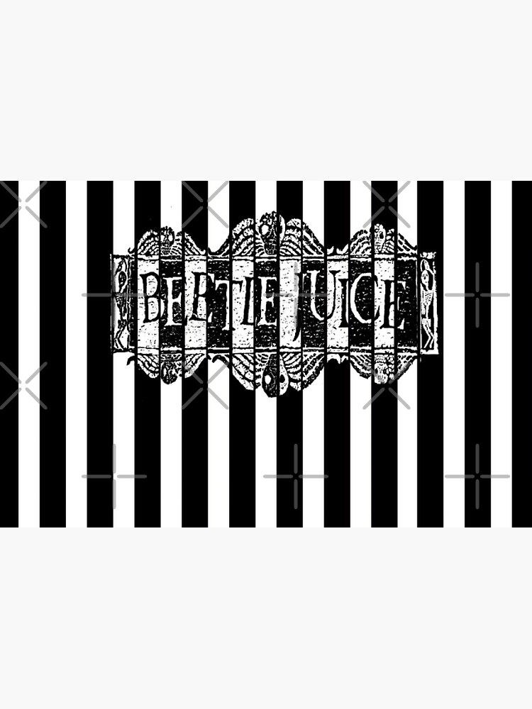 Black And White Beetlejuice Wallpaper Laptop Skin By Faerendipity Redbubble